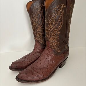 Men’s Lucchese 1883 Full Quill Ostrich Boot 11.5 EE